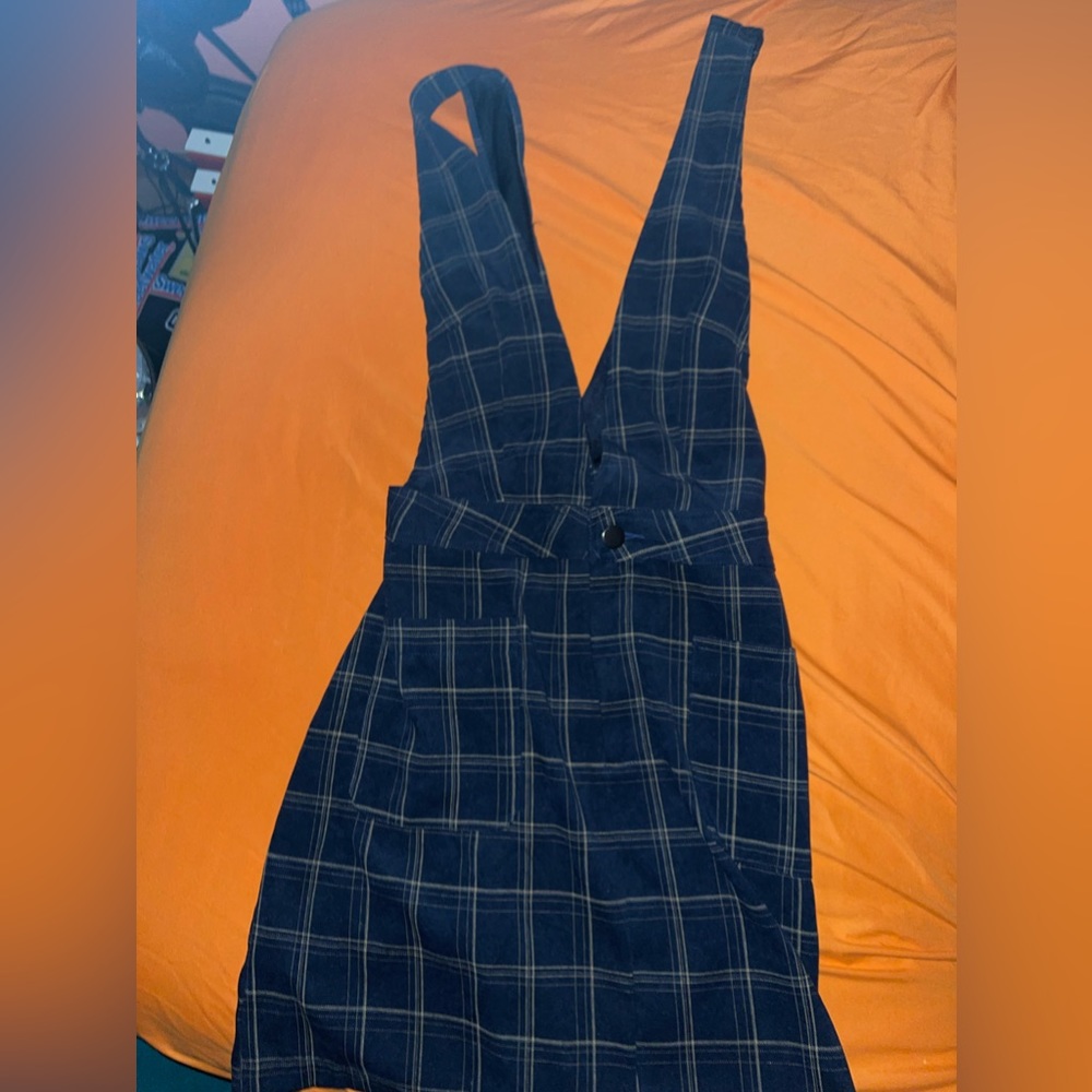 Overall Plaid Skirt
